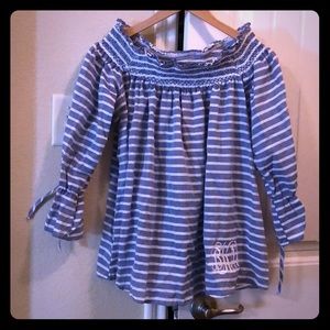 Monogrammed striped longsleeve shirt